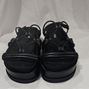 Roam Black Strappy Platform Sandals